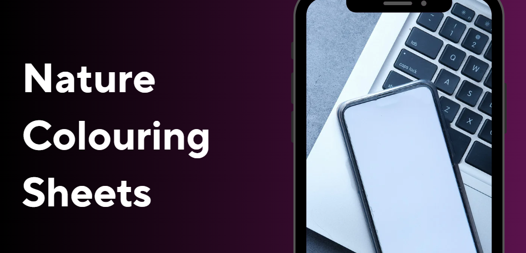 Nature coloring sheets