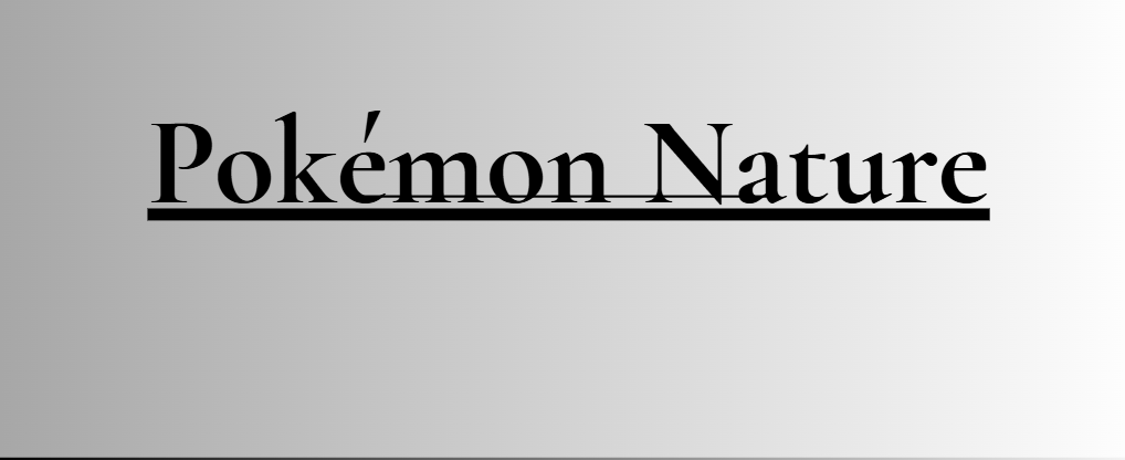 pokemon nature